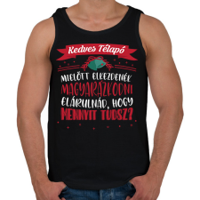 PRINTFASHION Kedves Télapó - Férfi atléta - Fekete atléta, trikó