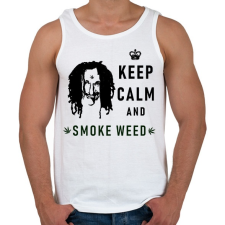 PRINTFASHION KEEP CALM2 - Férfi atléta - Fehér atléta, trikó