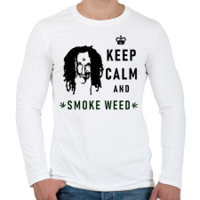 PRINTFASHION KEEP CALM2 - Férfi hosszú ujjú póló - Fehér férfi póló