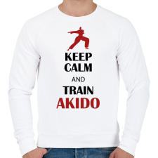 PRINTFASHION Keep calm - Akido - Férfi pulóver - Fehér férfi pulóver, kardigán