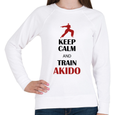 PRINTFASHION Keep calm - Akido - Női pulóver - Fehér női pulóver, kardigán