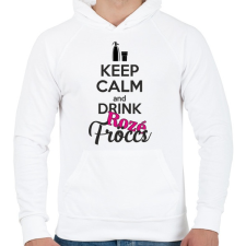PRINTFASHION Keep calm and drink rozé fröccs - Férfi kapucnis pulóver - Fehér férfi pulóver, kardigán