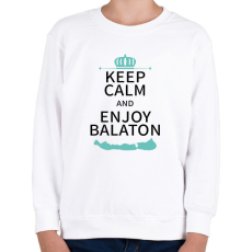 PRINTFASHION Keep Calm and Enjoy Balaton - Gyerek pulóver - Fehér