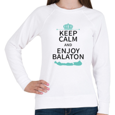 PRINTFASHION Keep Calm and Enjoy Balaton - Női pulóver - Fehér női pulóver, kardigán