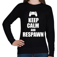 PRINTFASHION Keep calm and respawn - Női pulóver - Fekete női pulóver, kardigán