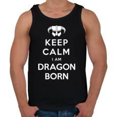 PRINTFASHION Keep calm - Férfi atléta - Fekete