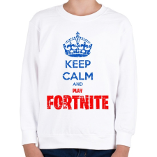 PRINTFASHION Keep Calm Fortnite - Gyerek pulóver - Fehér gyerek pulóver, kardigán