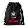 PRINTFASHION Keep Calm Fortnite - Sportzsák, Tornazsák - Fekete