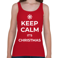 PRINTFASHION KEEP CALM IT'S CHRISTMAS - Női atléta - Cseresznyepiros