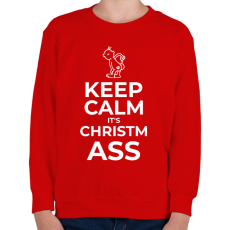 PRINTFASHION KEEP CALM ITS CHRISTMASS - Gyerek pulóver - Piros