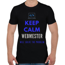 PRINTFASHION KEEP CALM WEBMASTER - Férfi póló - Fekete férfi póló