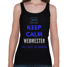 PRINTFASHION KEEP CALM WEBMASTER - Női atléta - Fekete