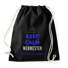 PRINTFASHION KEEP CALM WEBMASTER - Sportzsák, Tornazsák - Fekete tornazsák