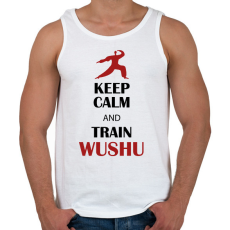 PRINTFASHION Keep calm - Wushu - Férfi atléta - Fehér