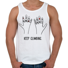 PRINTFASHION Keep climbing - Férfi atléta - Fehér