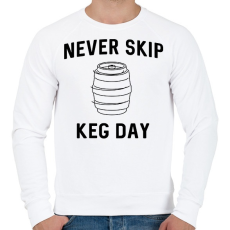PRINTFASHION keg day - Férfi pulóver - Fehér