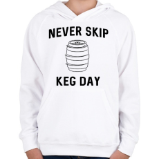 PRINTFASHION keg day - Gyerek kapucnis pulóver - Fehér