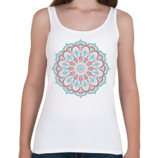 PRINTFASHION Kék-barna mandala - Női atléta - Fehér női trikó