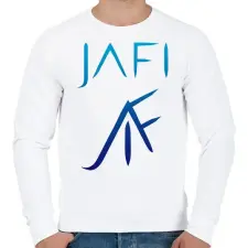 PRINTFASHION kék jafi - Férfi pulóver - Fehér férfi pulóver, kardigán