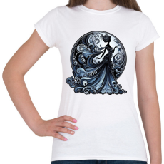 PRINTFASHION Kék lady - Női póló - Fehér