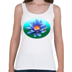 PRINTFASHION Kék lótusz - Női atléta - Fehér