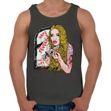 PRINTFASHION Kék madár - Férfi atléta - Sötétszürke atléta, trikó