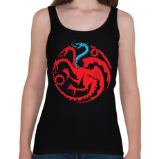 PRINTFASHION Kék sárkány - Női atléta - Fekete