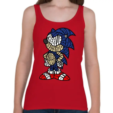 PRINTFASHION Kék süni - Női atléta - Cseresznyepiros női trikó