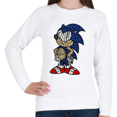 PRINTFASHION Kék süni - Női pulóver - Fehér