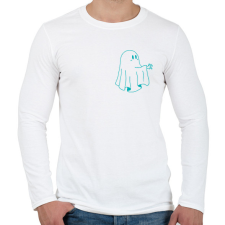 PRINTFASHION Kék szellem - Férfi hosszú ujjú póló - Fehér férfi póló