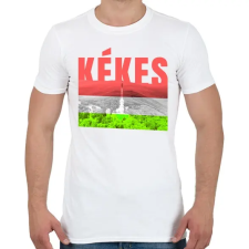 PRINTFASHION Kékes - Férfi póló - Fehér férfi póló