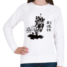 PRINTFASHION keleti6 - Női pulóver - Fehér női pulóver, kardigán