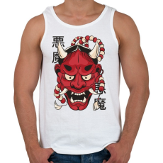 PRINTFASHION Keleti démon maszk - Férfi atléta - Fehér