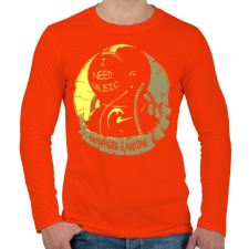 PRINTFASHION Kell a zene - Férfi hosszú ujjú póló - Narancs férfi póló