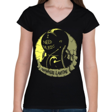 PRINTFASHION Kell a zene - Női V-nyakú póló - Fekete női póló