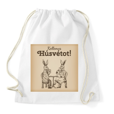 PRINTFASHION Kellemes Húsvétot - Úri nyulak - Sportzsák, Tornazsák - Fehér tornazsák