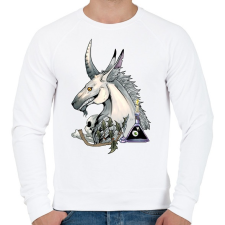 PRINTFASHION Kelpi - Férfi pulóver - Fehér férfi pulóver, kardigán