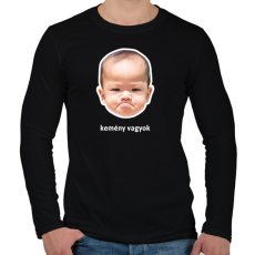 PRINTFASHION kemény vagyok 2 - Férfi hosszú ujjú póló - Fekete