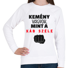 PRINTFASHION Kemény vagyok - Női pulóver - Fehér