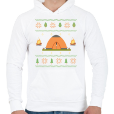 PRINTFASHION Kempinges csúnya pulcsi - Férfi kapucnis pulóver - Fehér férfi pulóver, kardigán