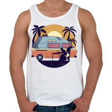 PRINTFASHION Kempingezés - Férfi atléta - Fehér