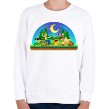 PRINTFASHION Kempingezés - Gyerek pulóver - Fehér gyerek pulóver, kardigán