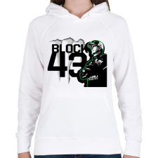 PRINTFASHION Ken Block zöld - Női kapucnis pulóver - Fehér női pulóver, kardigán