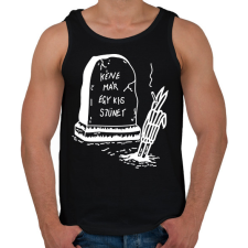 PRINTFASHION Kéne már egy kis szünet - Férfi atléta - Fekete atléta, trikó