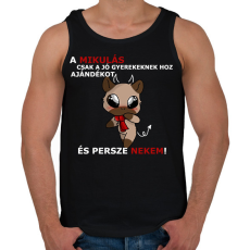 PRINTFASHION Kenny, a capybara és a Mikulás - Férfi atléta - Fekete
