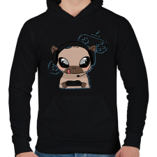 PRINTFASHION Kenny, a capybara gamer - Férfi kapucnis pulóver - Fekete férfi pulóver, kardigán