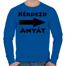 PRINTFASHION Kérdezd anyát! - Férfi pulóver - Királykék férfi pulóver, kardigán