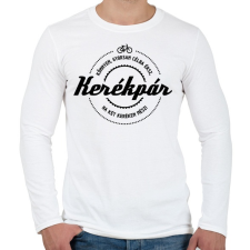 PRINTFASHION kerekpar-black - Férfi hosszú ujjú póló - Fehér férfi póló