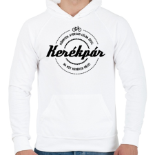 PRINTFASHION kerekpar-black - Férfi kapucnis pulóver - Fehér férfi pulóver, kardigán