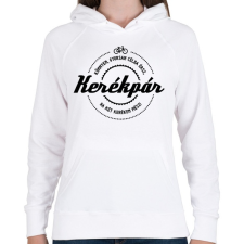 PRINTFASHION kerekpar-black - Női kapucnis pulóver - Fehér női pulóver, kardigán